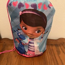 Disney Doc McStuffins Kids Sleeping Bag Slumber Bag with Carry Backpack