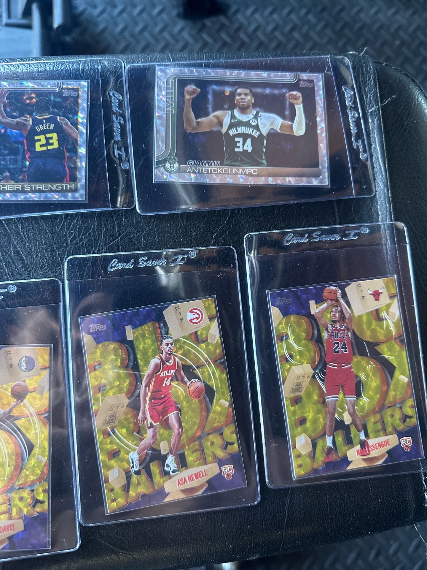 Football, basketball and football cards