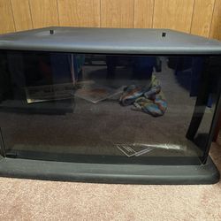 SMOKED GLASS TV STAND/CABINET
