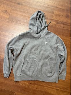 Nike Mini Swoosh Hoodie XL Gray Y2K Streetwear Skater Essential
