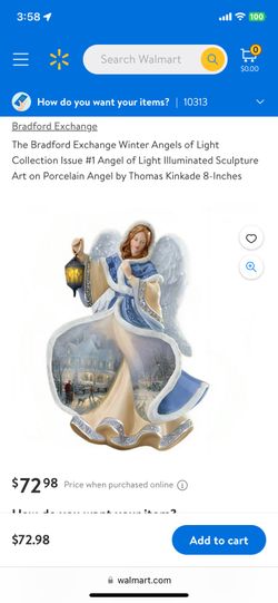 Angel of Light Illuminated Sculpture Art on Porcelain Angel by Thom
