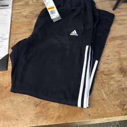 New Adidas Mens Sweatpants Black Size Xl