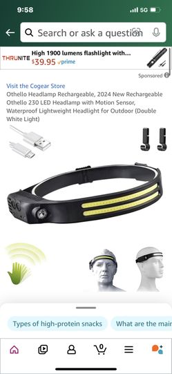 Multi-Function Headlamp Rechargeable