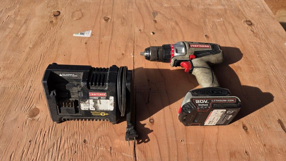 Craftsman Drill, Battery & Charger