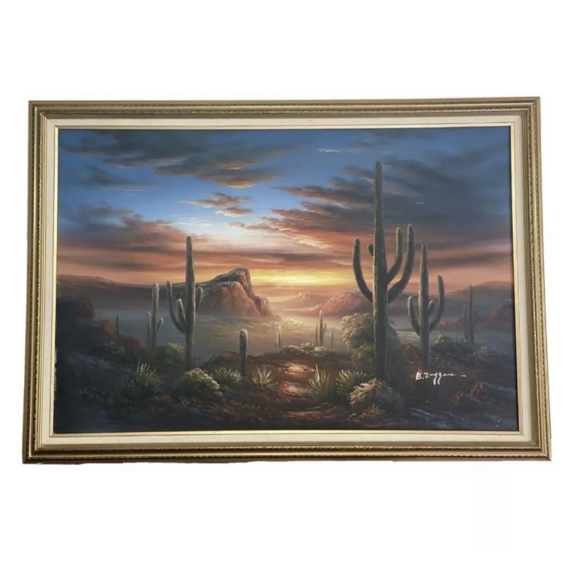 Large Bernard B Duggan Southwest Landscape Oil Painting - Stunning ...