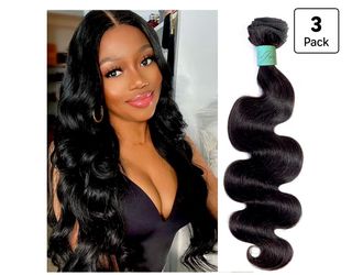 3 Bundles with Closure & Bang piece