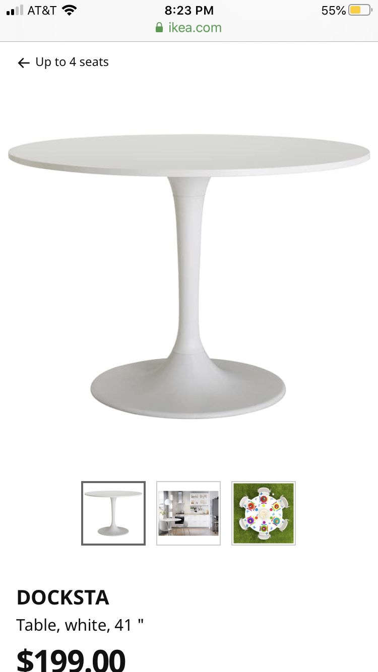White Tulip dining table