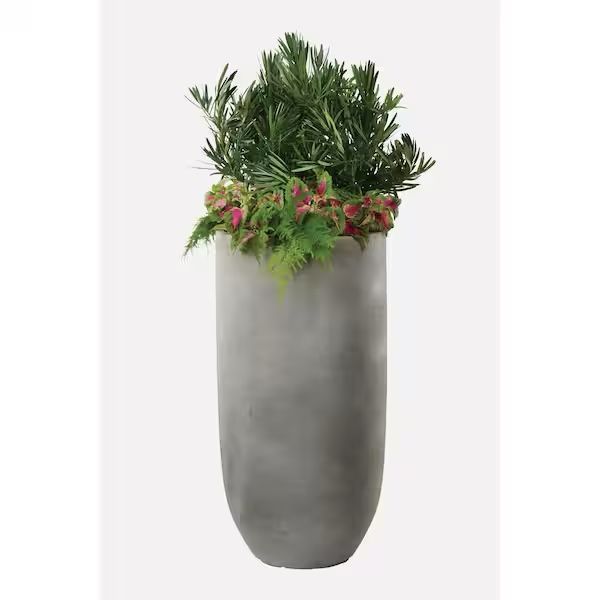 SOLD OUT Cement Plaster 24” X 13” Indoor/Outdoor Pot Vase Plant Planter $200 MSRP