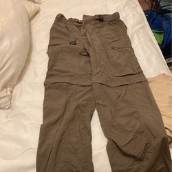 Columbia Zip-off Hiking Pants W/belt