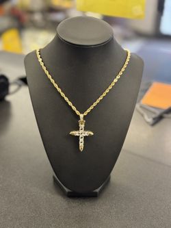 Rope Necklace With Cross