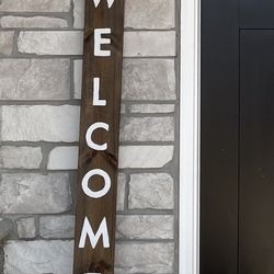 Welcome Wooden Porch Sign 
