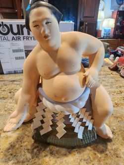 Japanese Sumo Wrestler Ceramic Figurine
