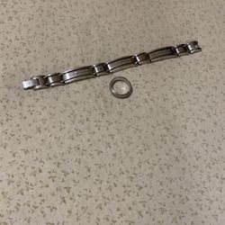 Stainless Steel Bracelet And Ring