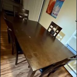 Dining Table + 4 Chairs – Solid & Comfortable