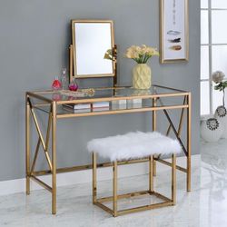 **Sale This Weekend Only** Glass Vanity With Stool