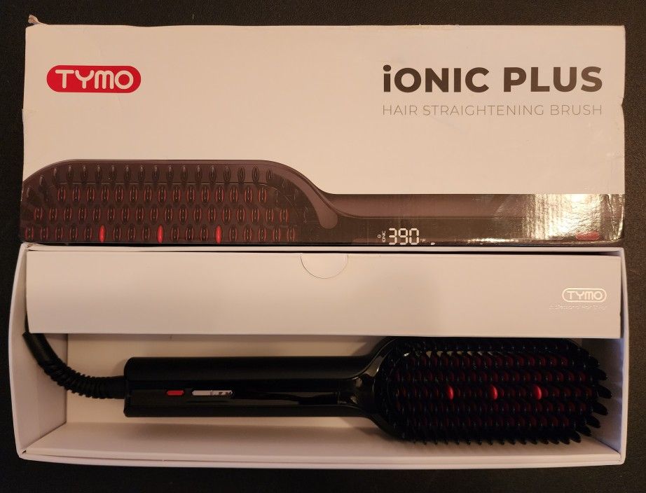 TYMO Ionic Plus Straightening Brush with Dense Bristles, 16 Temps, Dual Voltage