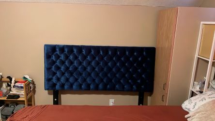 Royal Blue Velvet Full /Queen Headboard