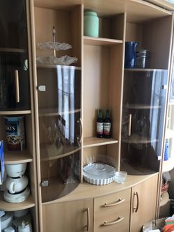 Three piece shelving unit