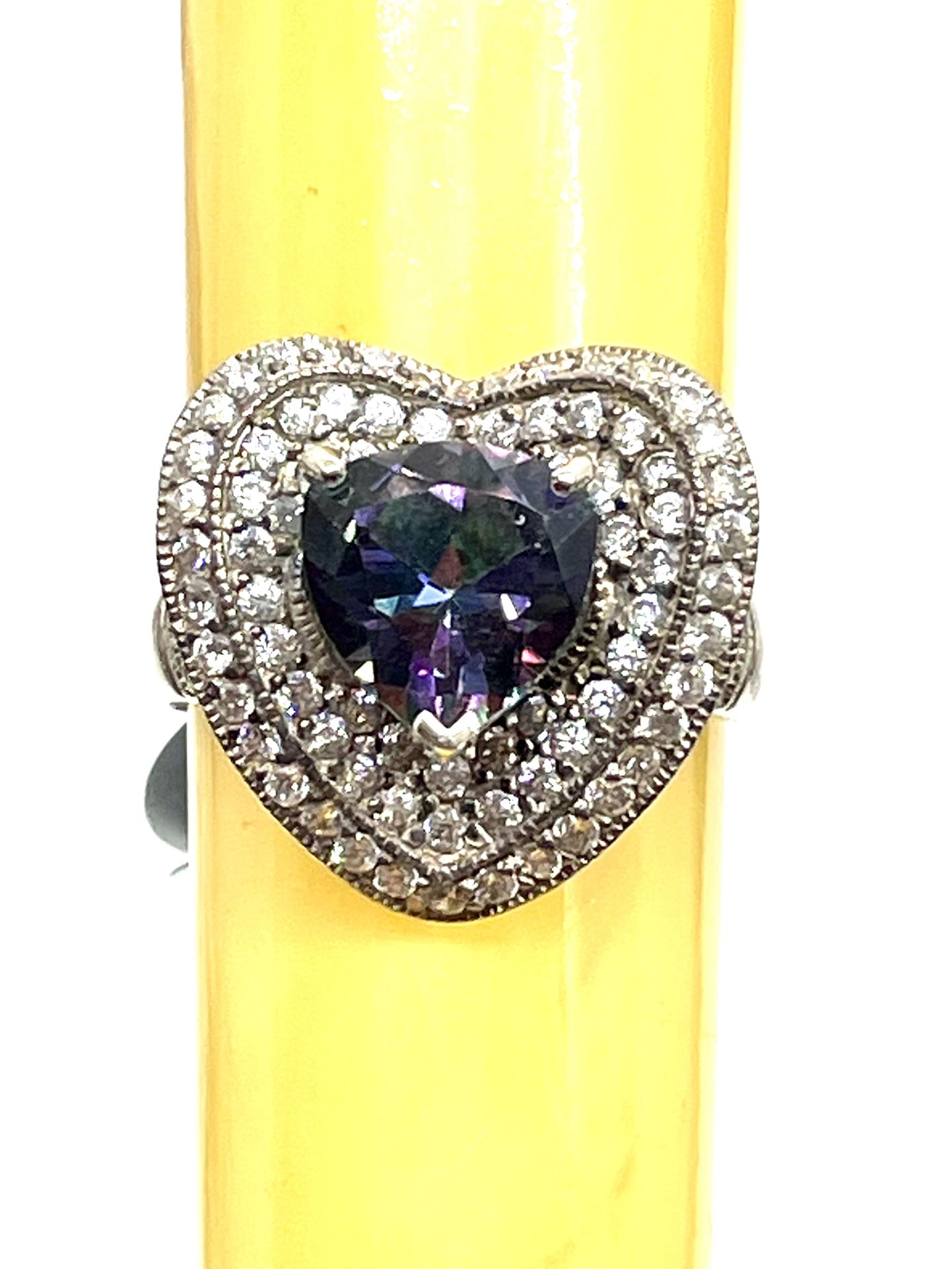 Sterling Thailand Mystic Topaz Ring Sz 10.5