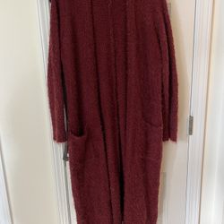 Maroon Cardigan Sweater With Pockets! 