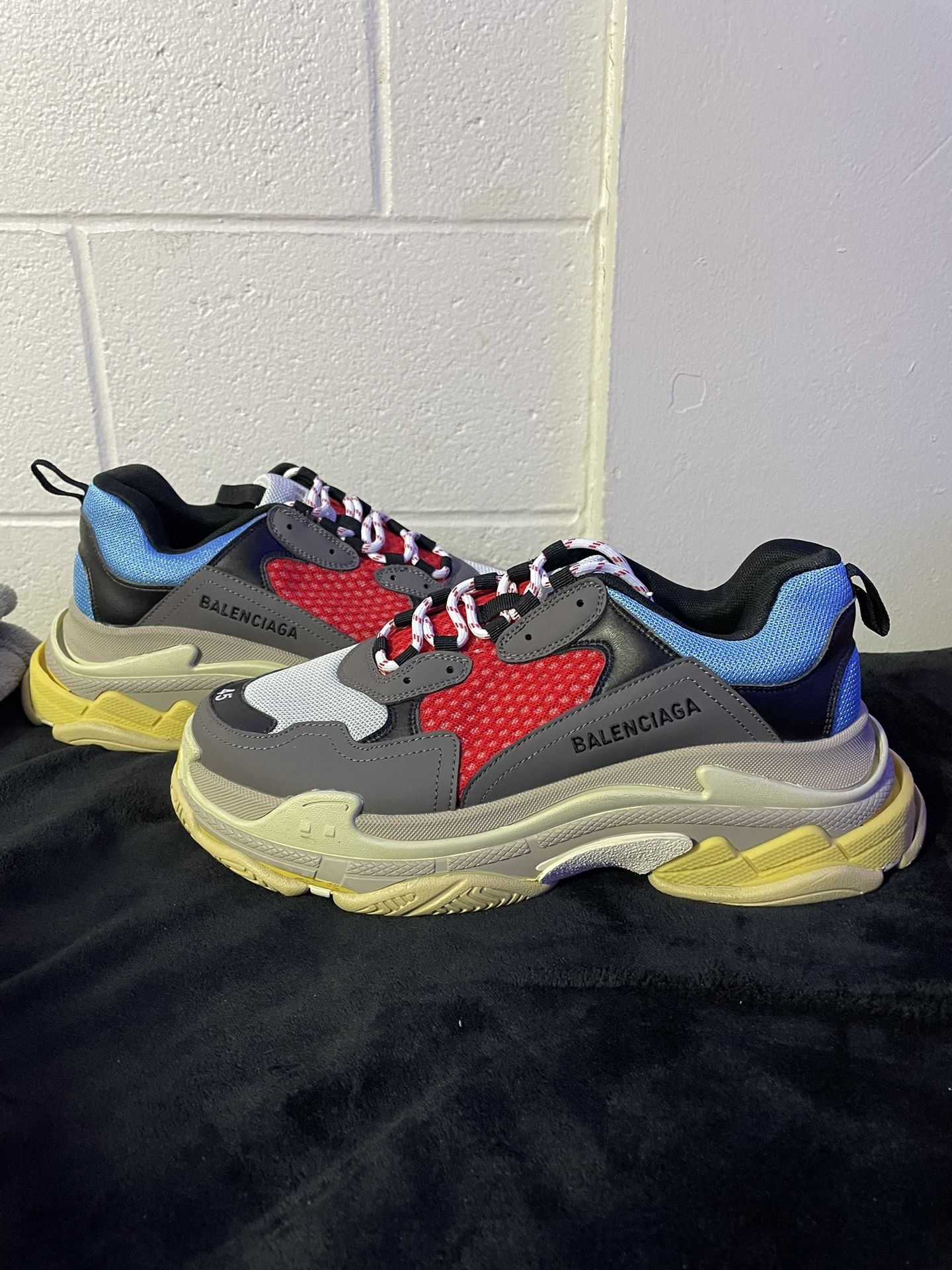 Balenciaga Triple S Multicolor Grey Red Blue Size 45 (US 12) Men’s Brand New No Box