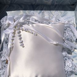 Wedding Ring Bearer Satin Pillow 