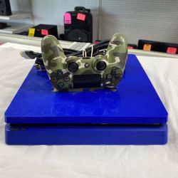 Sony CUH-2215B 1 Tb PS4 Slim “Days of Play” Limited Edition Console with 1 Wireless Controller & Cords TPW015604