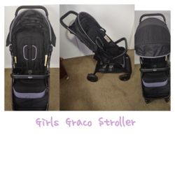 Girls Graco Purple Color Stroller.