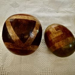 Hollow Decorative Gourds - Set Of 2 - Like New
