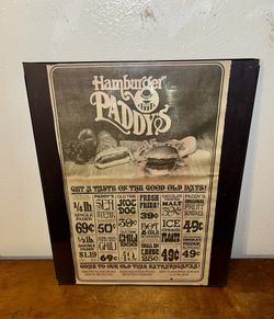 Hamburger Paddys 1974 Newspaper Ad