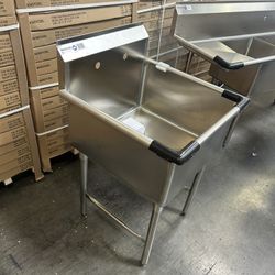New One Bowl Single Compartment Stainless Steel Commercial Sink
