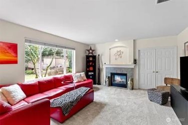 Contemporary Red Real Leather Sectional Sofa + Matching Ottoman