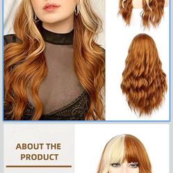 Ginger Blonde Wig With Bangs