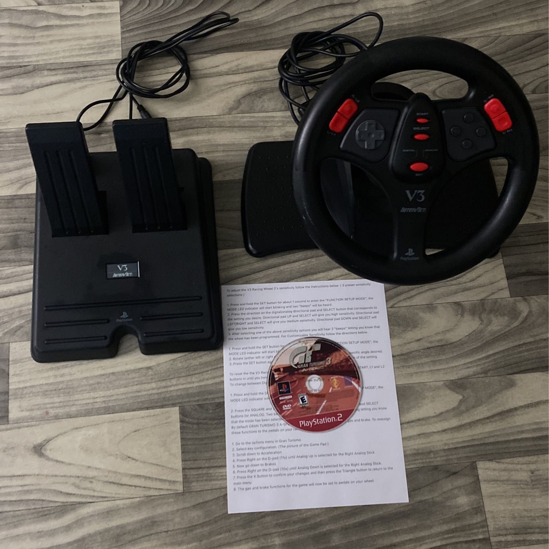 PlayStation 2 V3 Interact Racing Wheel And GT3