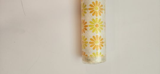 Vintage Retro Orange Yellow Daisy Print Contact Paper