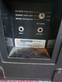 Two JBL MR 825 Speakers