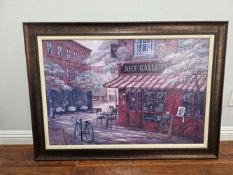 Large Canvas Wall Art - European Cafe & Wine Bistro Scene