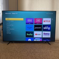 Hisense 58” Roku Smart TV — Great Condition! Model: 58R6E3