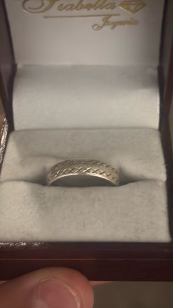 925 Silver  Ring with Crosshatch Pattern