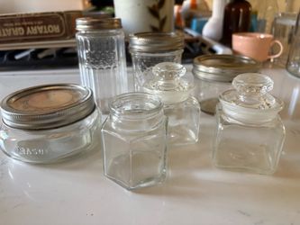 Mixed Lot of Small Glass Jars
