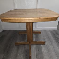 Oak Square Table With Leaf Extension