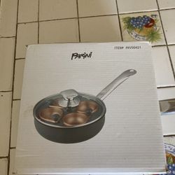PARINI 8 COPPER NON STICK EGG POACHER PAN
