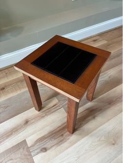 Wood accent table - boho style