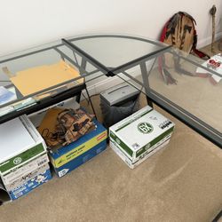 Curved Glass Desk-3 Of Them 