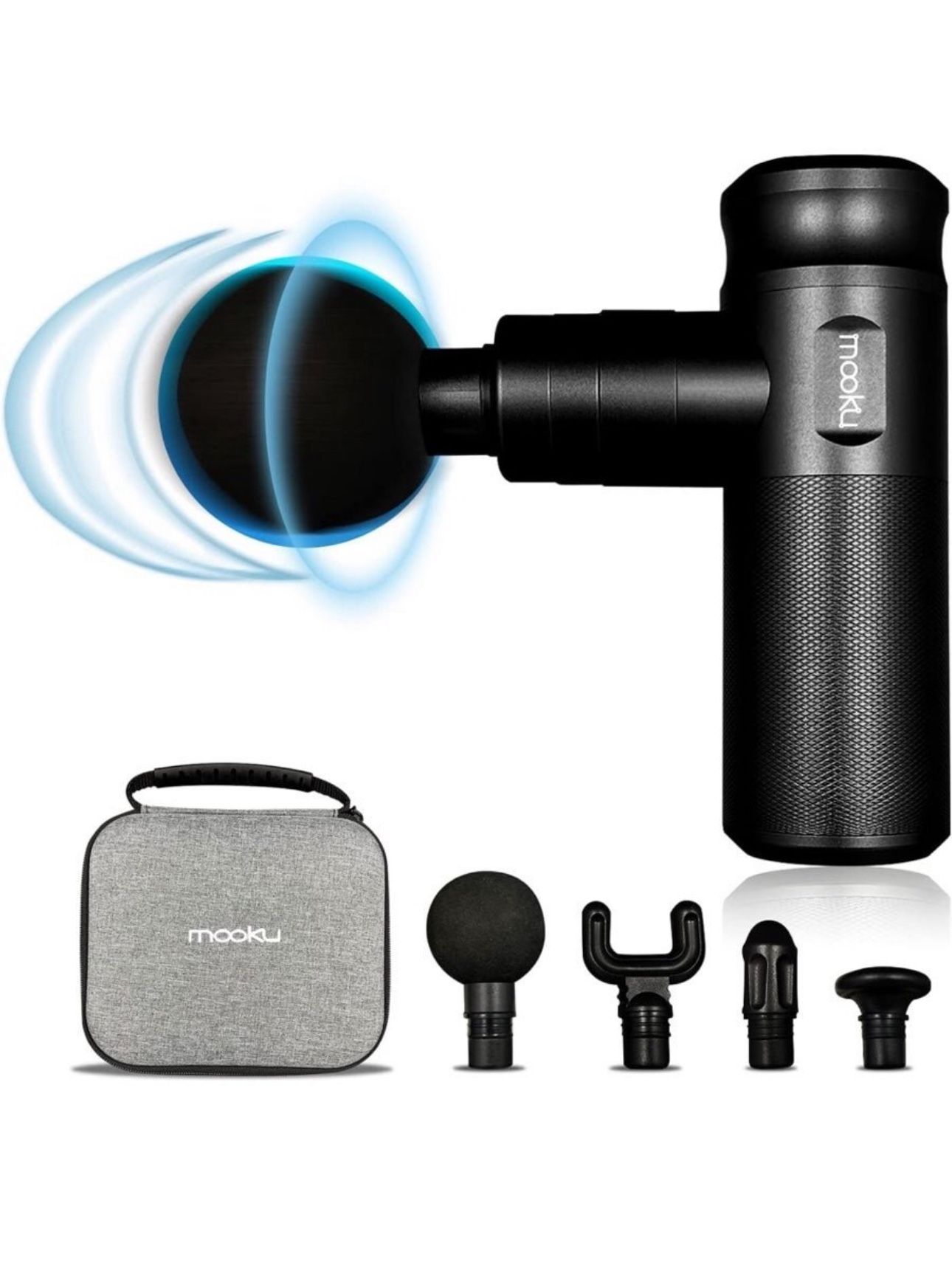 Mini Massage Gun, Pocket-Sized Deep Tissue Percussion for Athletes Pain Relief, MOOKU Portable Handheld Neck Back Body Muscle Massager, Ultra Small &