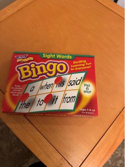 Bingo Sight Words