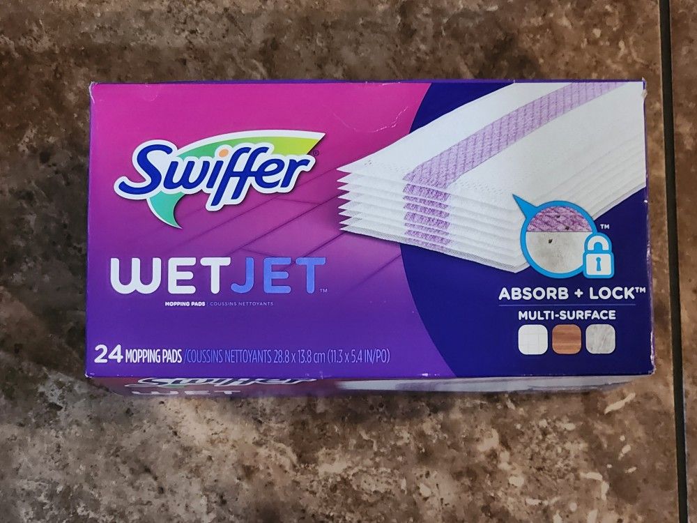 Brand New Box Of Swiffer Wet Jet Mopping Pads 24 Count