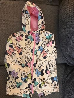 Kids Minnie Mouse Zip-Up Hooded Rain Jacket