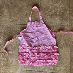 Pottery Barn Kids Pink / White Apron 