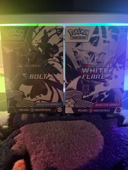 Pokemon Black Bolt Booster Bundle (6 Packs) & White Flare Booster Bundle (6 Packs)